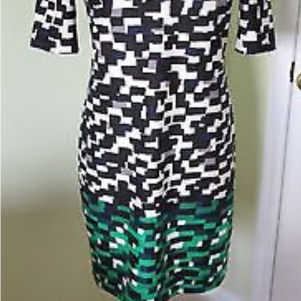 Eliza J Geometric Patterned Dress